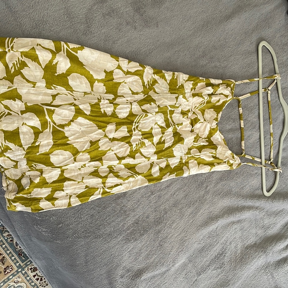 Green floral Mini dress